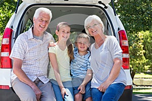 Grandparents going on road trip with grandchildren