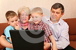 Grandparents with grandchildre