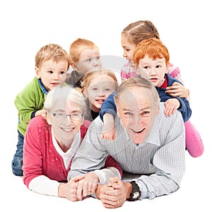 Grandparents with grandchildren