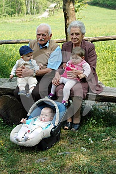 Grandparents with grandchildren