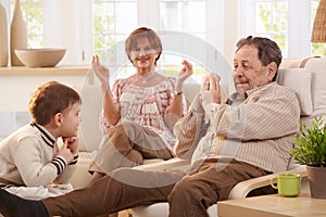 Grandparents at home photo