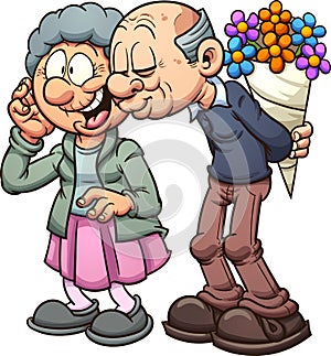 Grandparents in love photo
