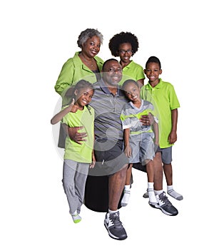 Grandparents and their 4 grandchildren photo