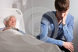 Grandson worried about ill grandfather