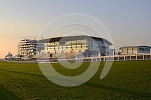 Grandstand at Epsom Racecourse. Surrey. England