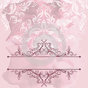 Grange background with frame and ornate