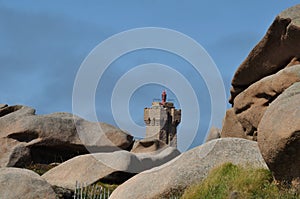 The granit rose coast in ploumanach