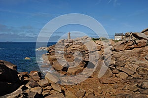 The granit rose coast in ploumanach