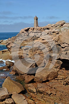 The granit rose coast in ploumanach