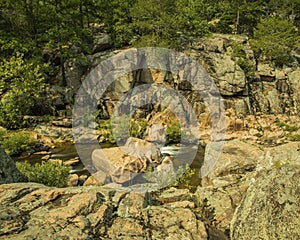 Granite bluff above the Castor River