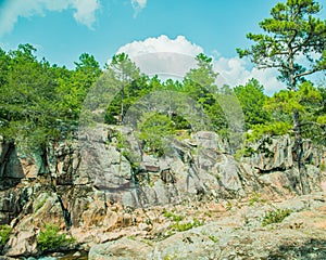 Granite bluff above the Castor River