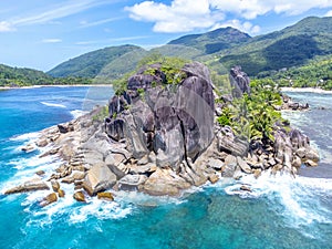 Granite boulders by the sea in Islette island