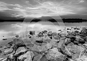 Granite Boulders at Sunset