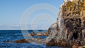 Granite cliff sides of the northern part of Bornholm