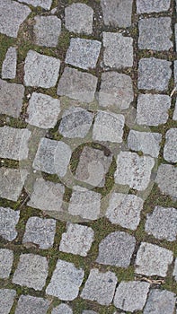 Granite cobblestoned pavement photo