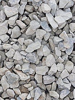 granite crushed stone on the construction site