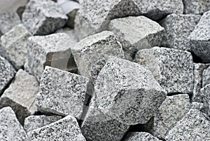 Granite cube blocks