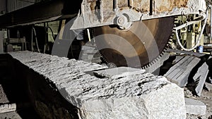 Granite cutting factory in South India