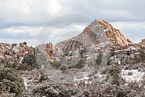Granite Dells Scenic Landscape in Winter