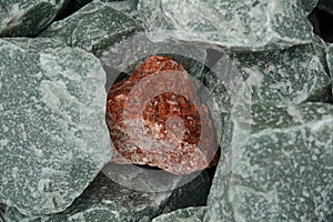 Granite hematite fragment photo