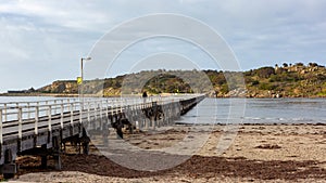 The Granite Island Causeway located in Victor Harbor South Australia on August 3 2020