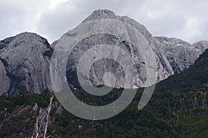 Granite mountains in the CochamÃÂ³ Valley, Lakes Region of Southern Chile. photo