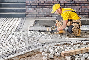 Granite Paved Brick Path