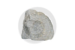 Granite plutonic rock stone isolated on white background. photo
