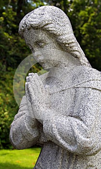 Granite Praying Statue