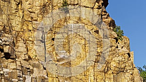 Granite quarry climbing wall