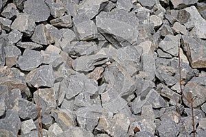 Granite is rich in quartz, mica and feldspar photographed in daylight in Bavaria