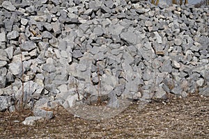 Granite is rich in quartz, mica and feldspar photographed in daylight in Bavaria