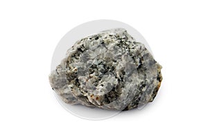 Granite rock isolated on white background.