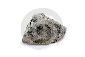 Granite rock isolated on white background. photo