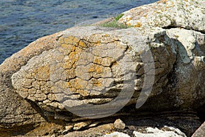 Granite rock showing signs of exfoliation photo
