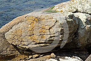 Granite rock showing signs of the geomorphological process of exfoliation