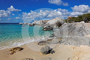 Granite rocks in The Baths Virgin Gorda, British Virgin Island, Caribbean