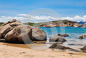 Granite rocks on the beach