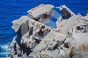 Granite rocks on capo Testa near Santa di Gallura, Sardinia, Italy photo