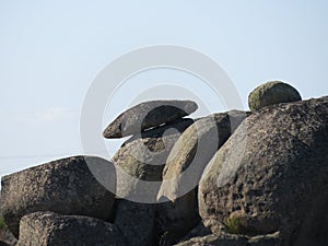 Granite rocks eroded round beautiful strong hard photo