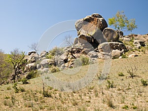 Granite rocks in the steppe