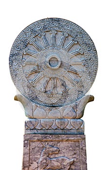 Granite rowel in the temple photo