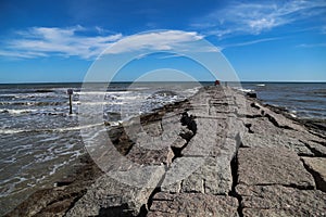 Granite seaside pier
