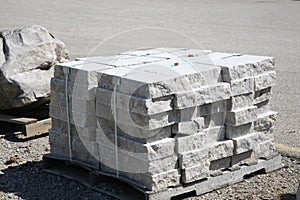 Granite Slabs of Grey Stone photo