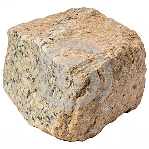 Granite stone isolated on white photo