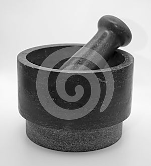 Granite stone mortar and pestle