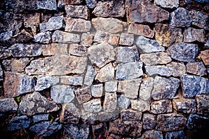 granite stone wall, masonry texture