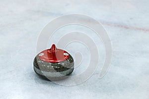 Granite stones for curling game on the ice