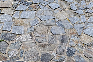 Granite stones old square shabby cobblestone gray pattern background base design