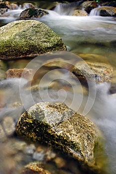 Granite stones in the river
